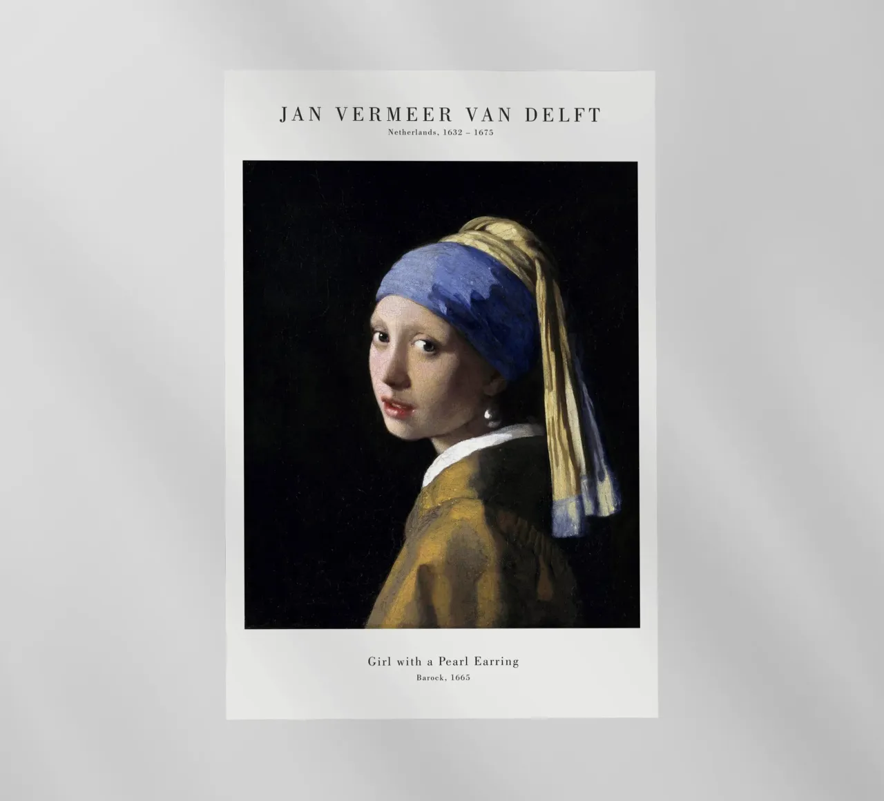 Jan Vermeer - La ragazza con l'orecchino di perla pellicola backlit da Old Masters