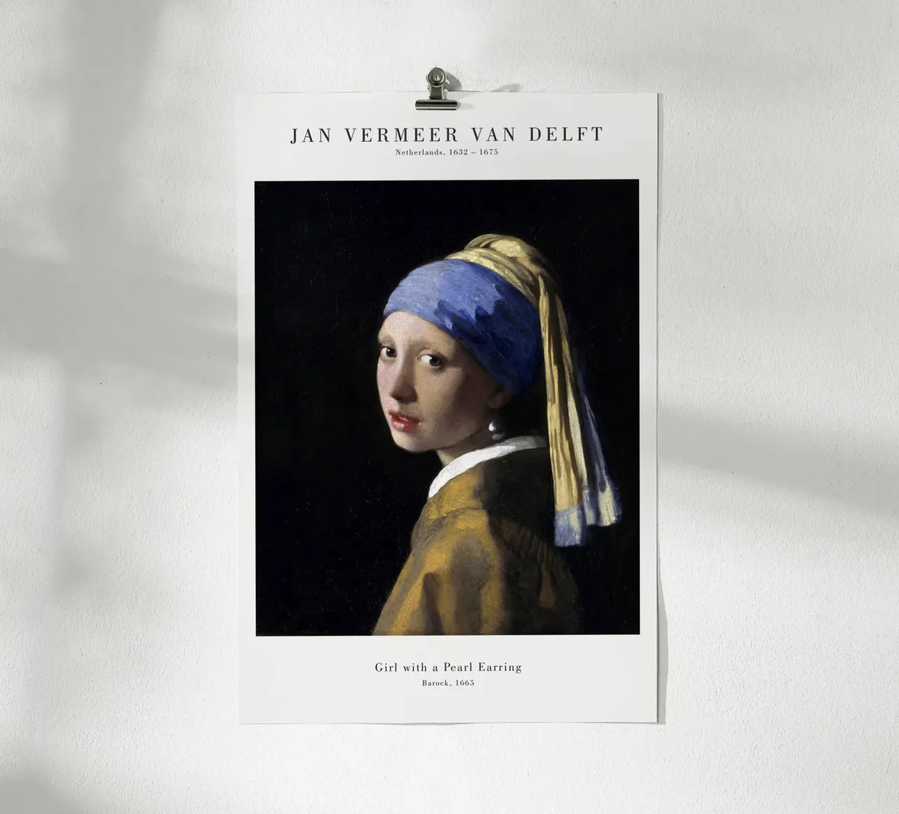 Jan Vermeer - La ragazza con l'orecchino di perla poster da Old Masters