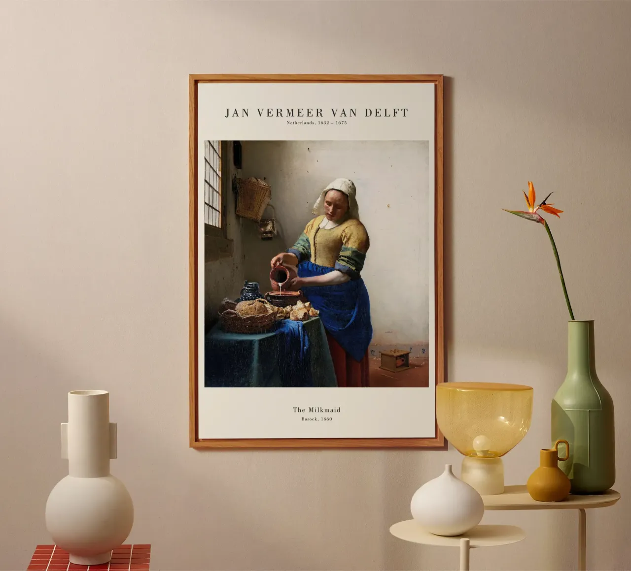 Jan Vermeer - La lattaia alluminio dibond da Old Masters