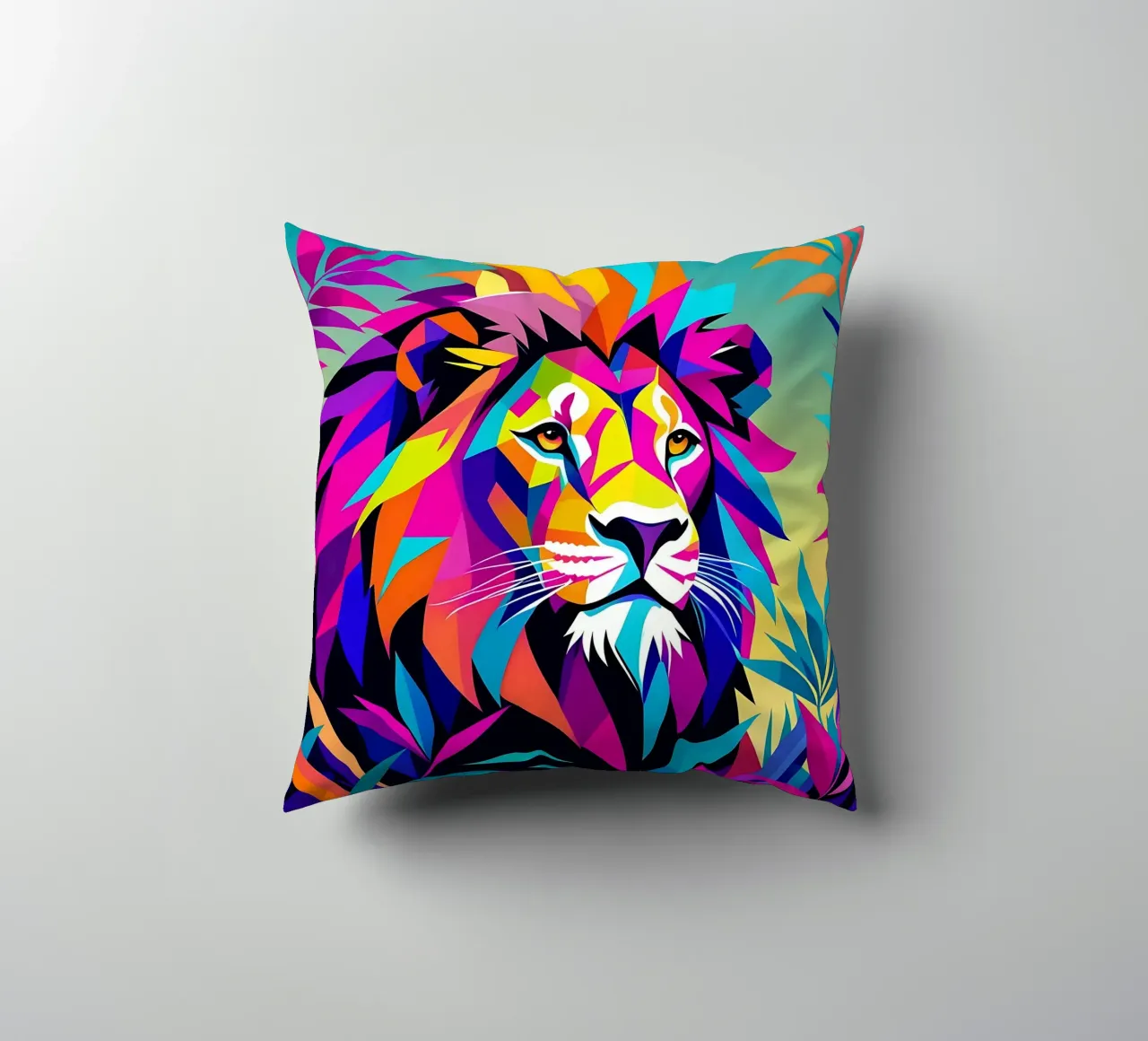 Stile_leone_E_2 cuscino da Tierisch bunt by LK