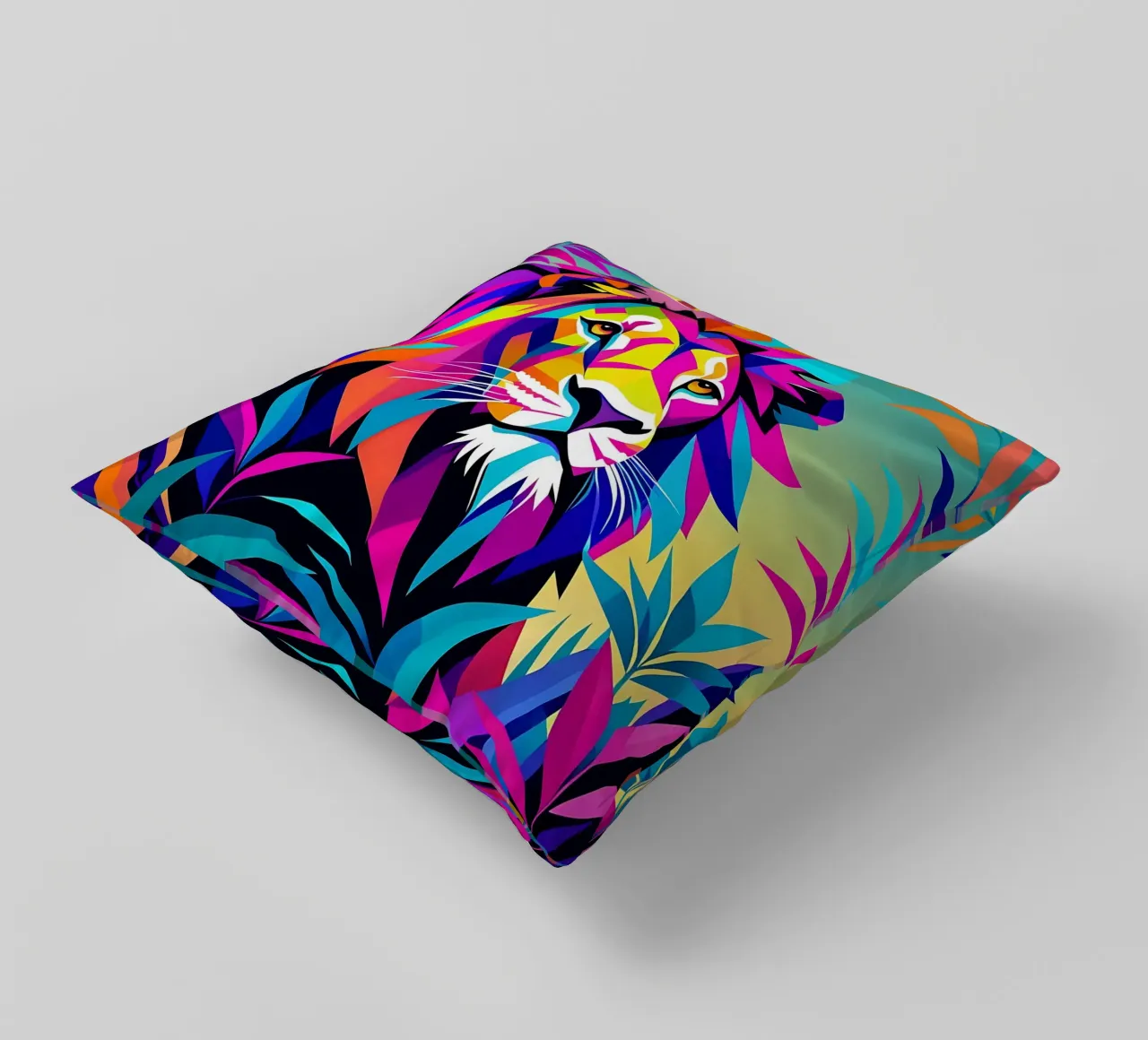 Stile_leone_E_2 cuscino da Tierisch bunt by LK