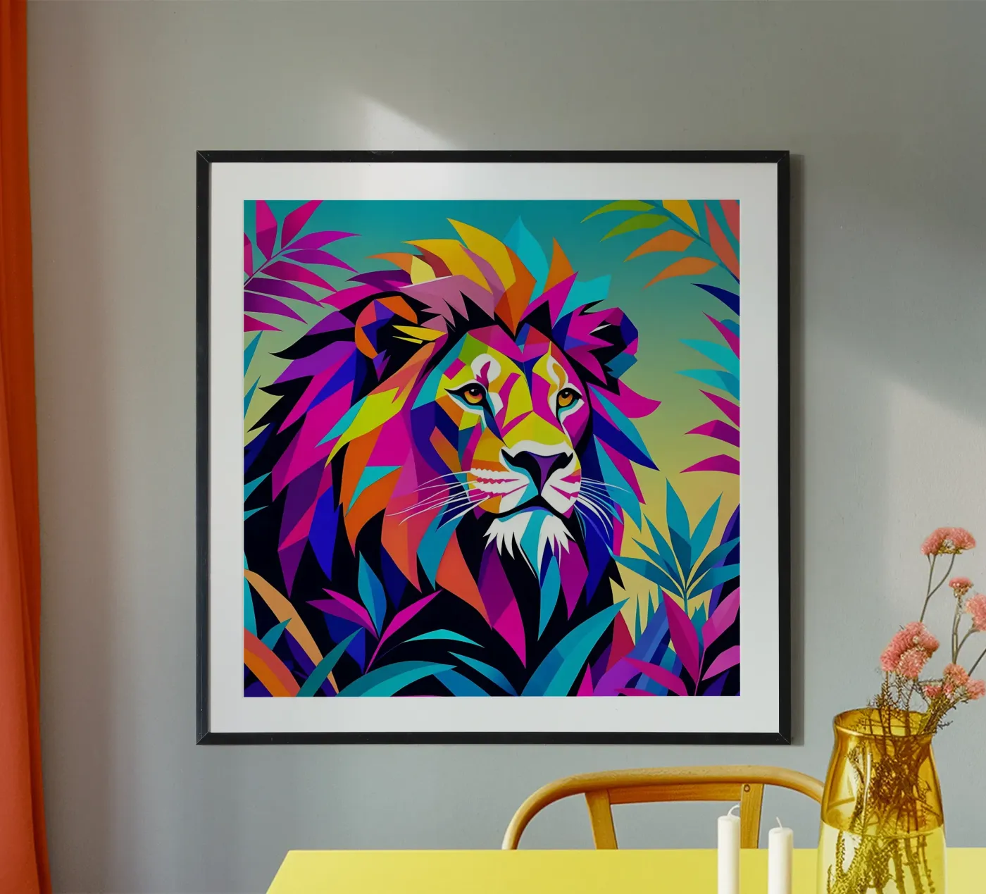 Lion_style_E_2 poster by Tierisch bunt by LK