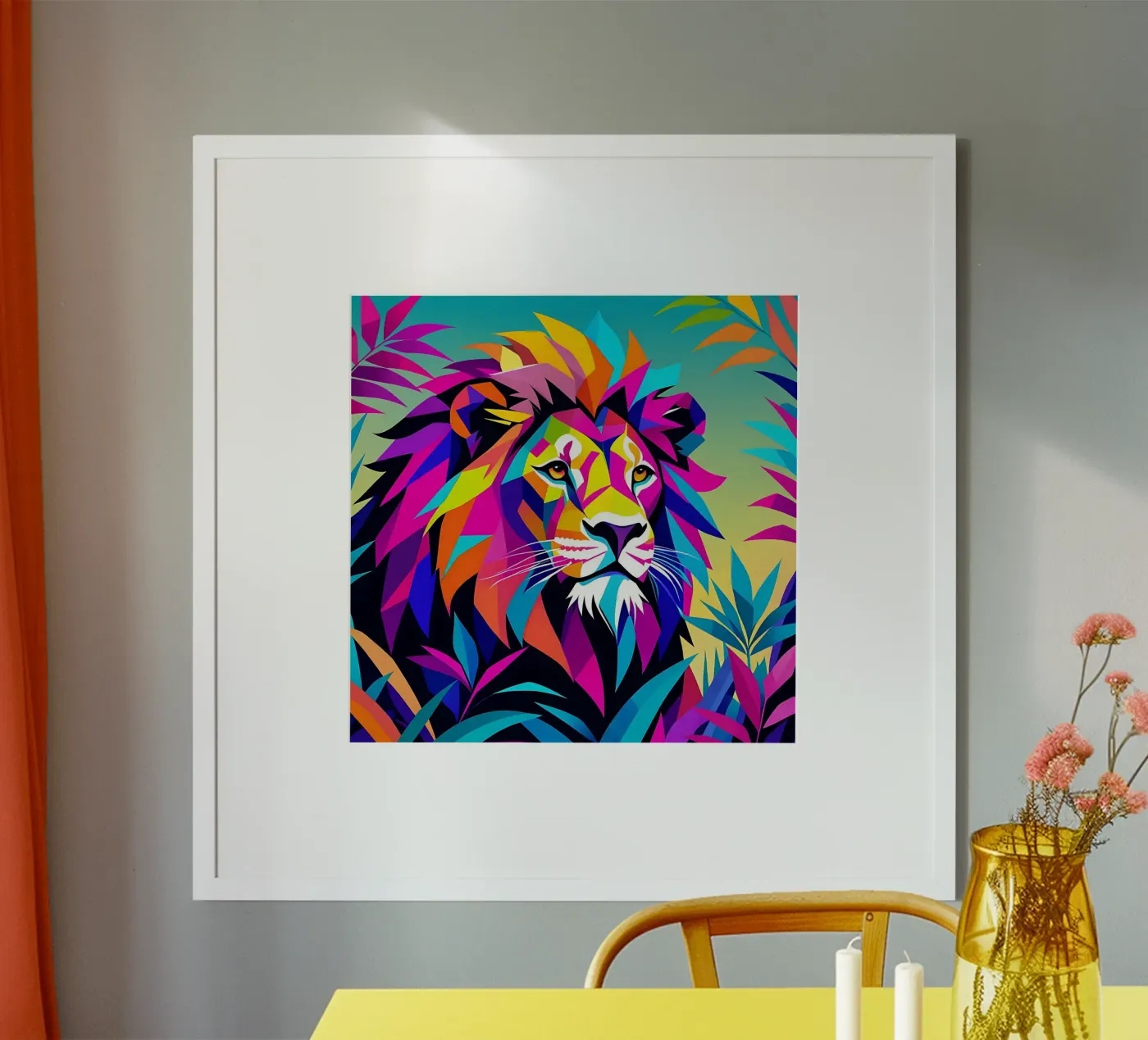 Lion_style_E_2 poster by Tierisch bunt by LK