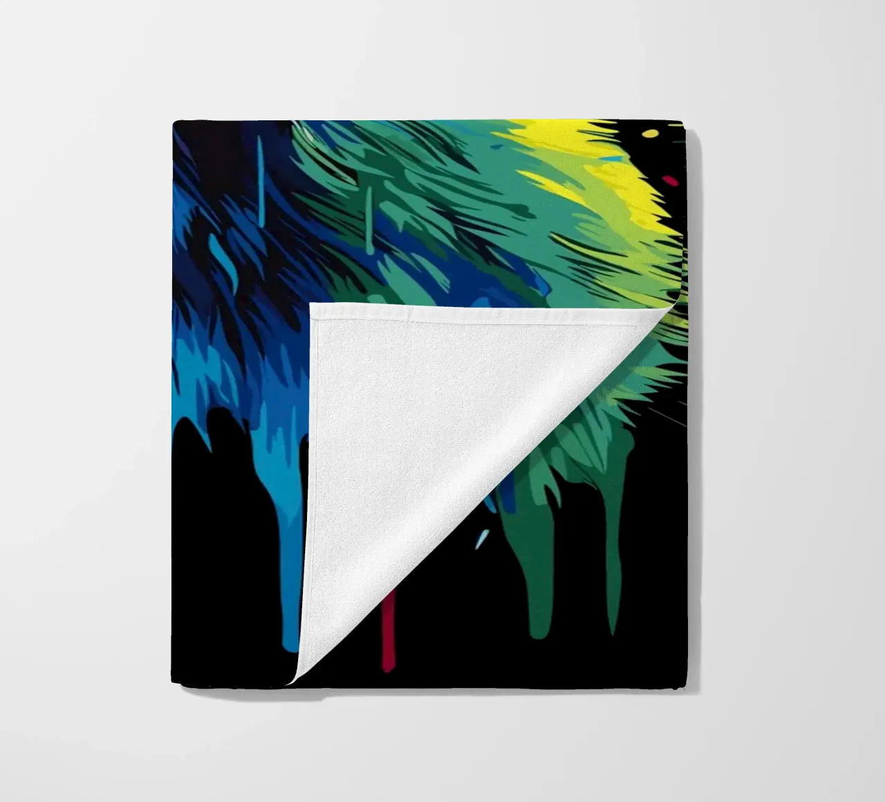 Donnola colorata dallo sguardo intenso telo mare da pixelbull - medieval art and more