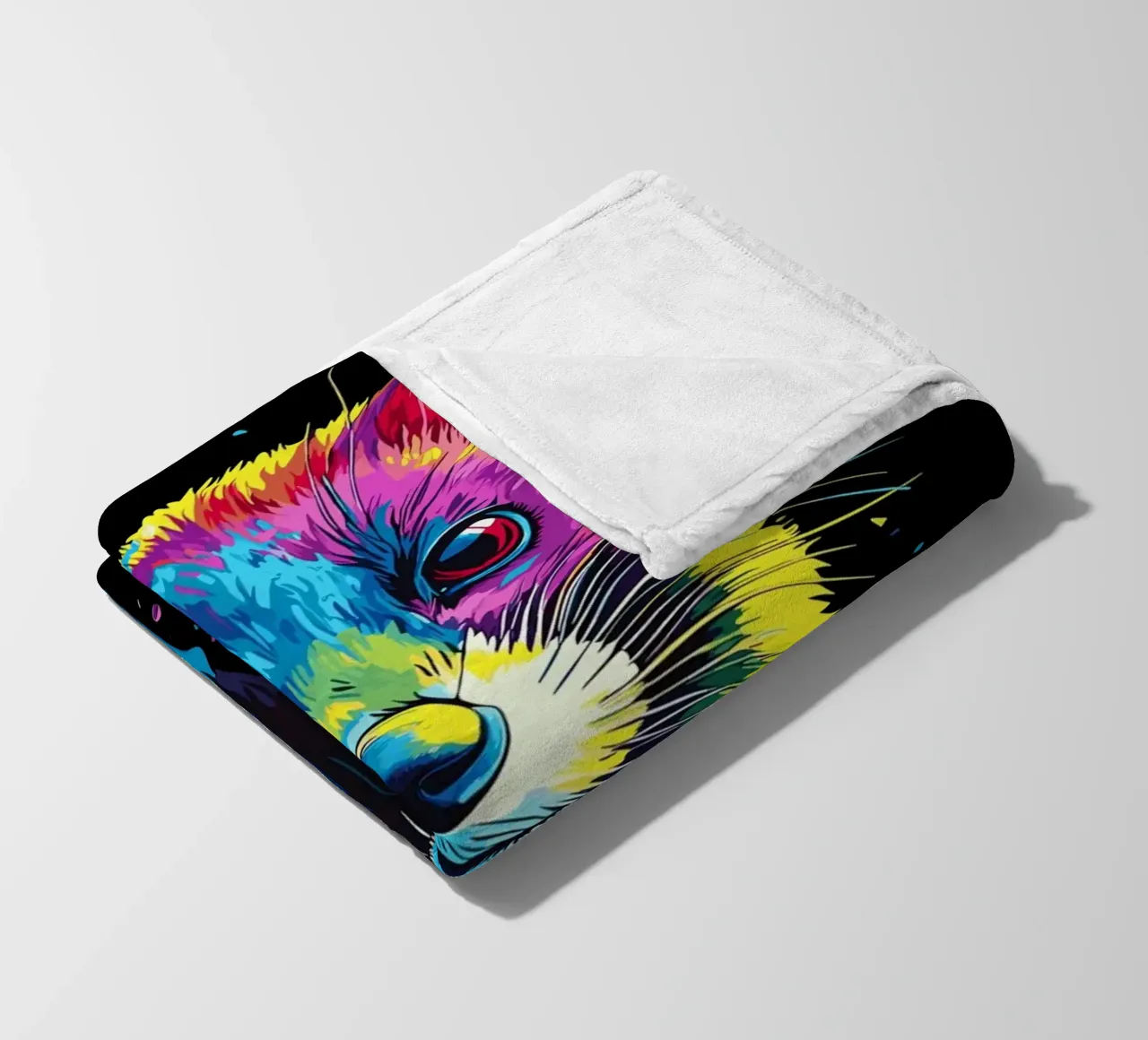 Donnola colorata dallo sguardo intenso coperta in pile da pixelbull - medieval art and more