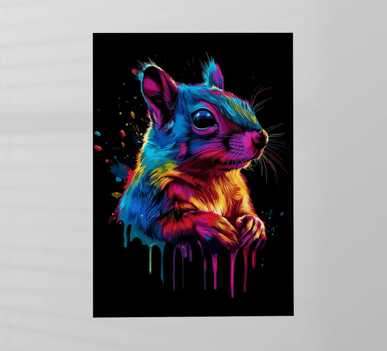 Scoiattolo variopinto in una frenesia di colori pellicola backlit da pixelbull - medieval art and more