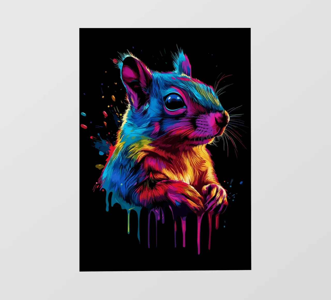 Scoiattolo variopinto in una frenesia di colori pellicola backlit da pixelbull - medieval art and more