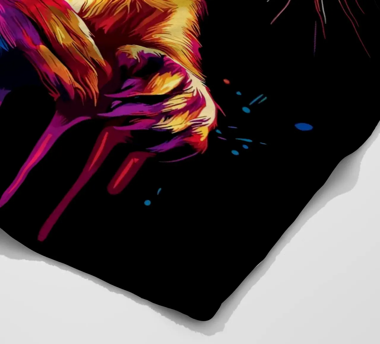 Scoiattolo variopinto in una frenesia di colori coperta in pile da pixelbull - medieval art and more