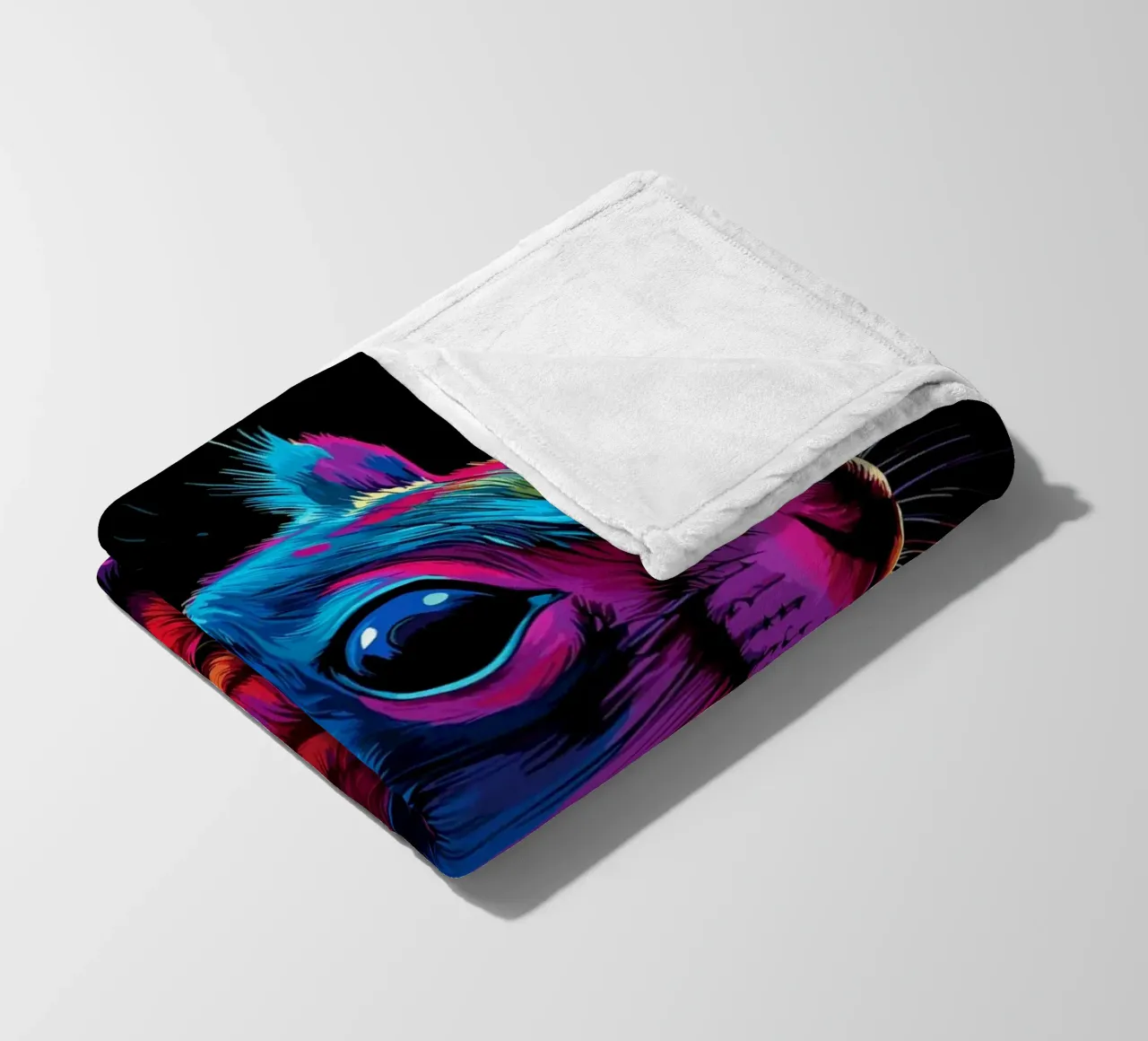 Scoiattolo variopinto in una frenesia di colori coperta in pile da pixelbull - medieval art and more