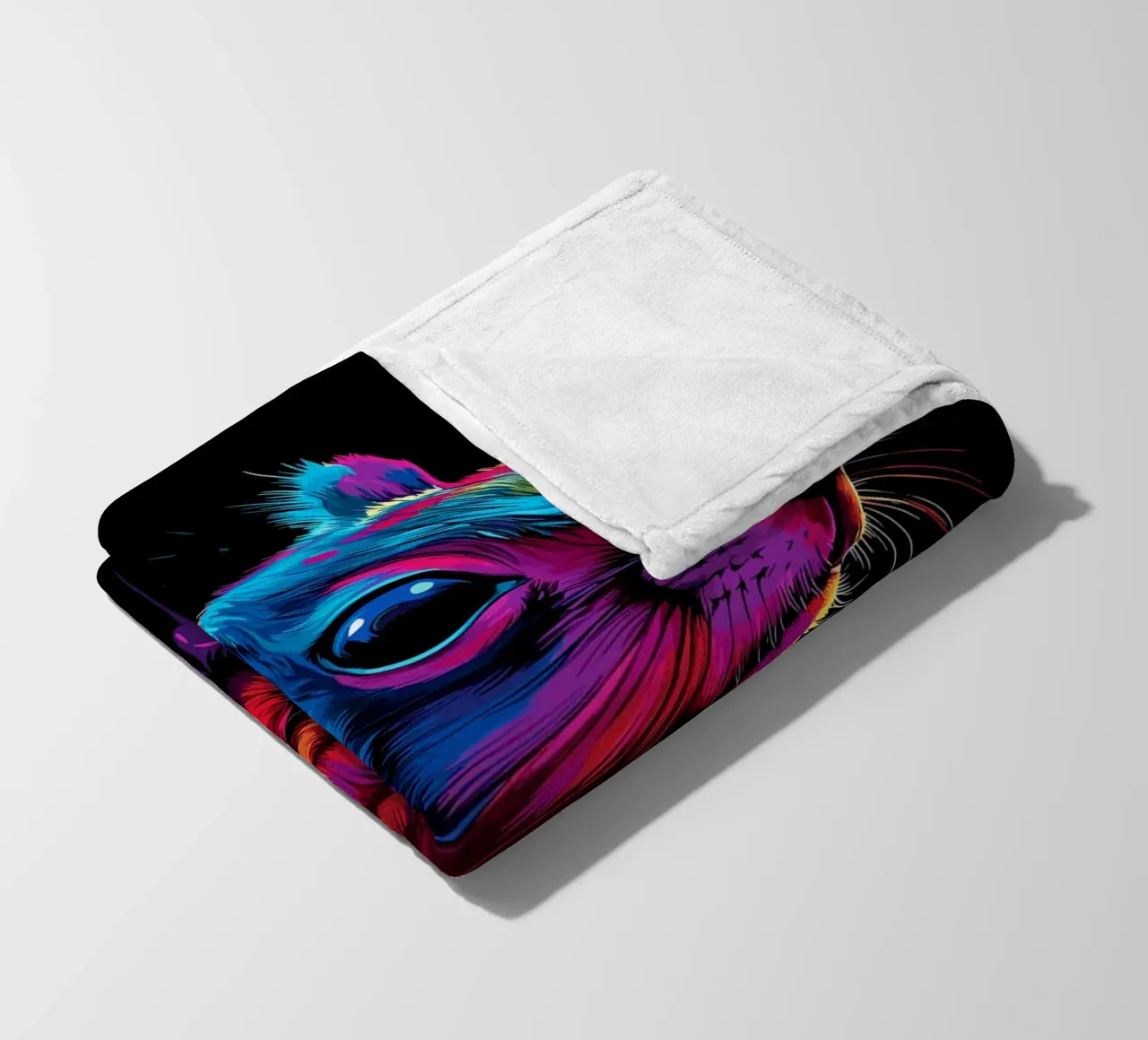 Scoiattolo variopinto in una frenesia di colori coperta in pile da pixelbull - medieval art and more