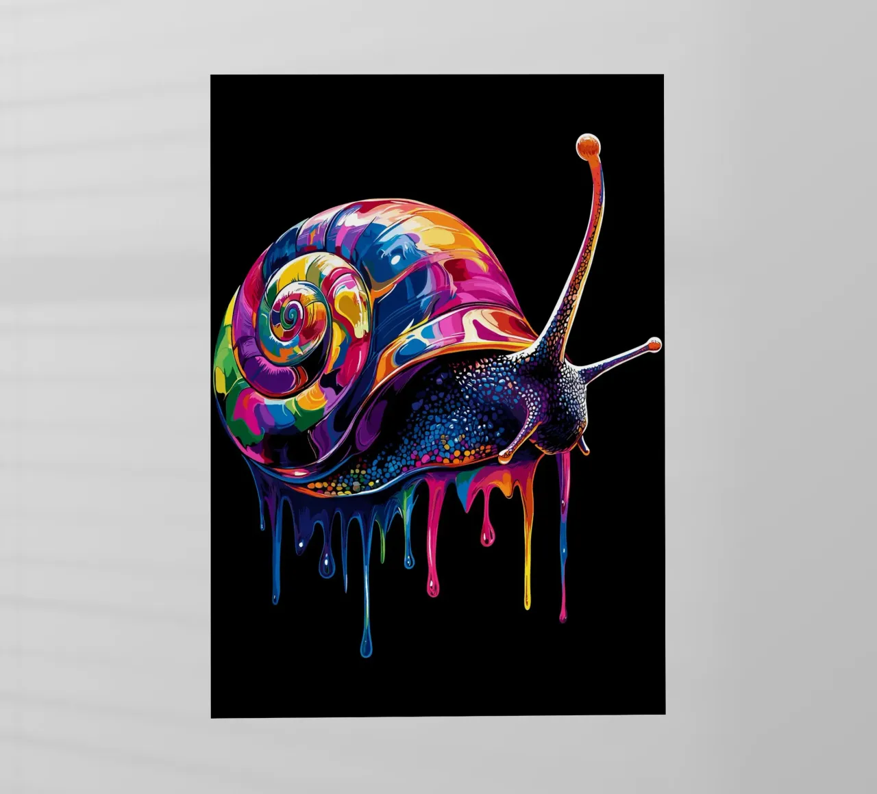 Lumaca colorata con spirale gocciolante pellicola backlit da pixelbull - medieval art and more
