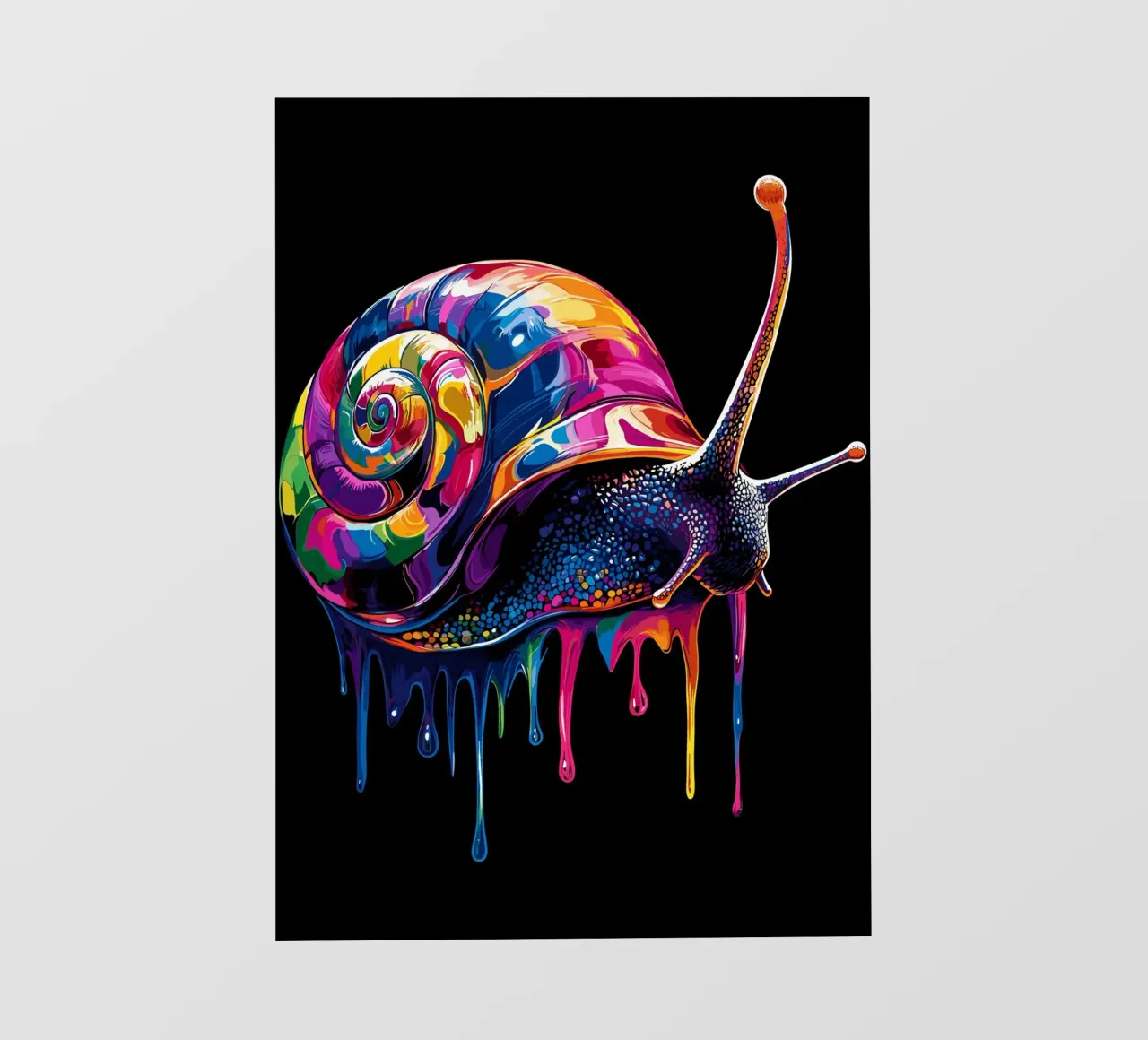 Lumaca colorata con spirale gocciolante pellicola backlit da pixelbull - medieval art and more