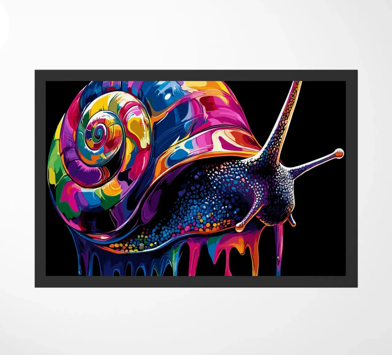 Lumaca colorata con spirale gocciolante zerbino da pixelbull - medieval art and more