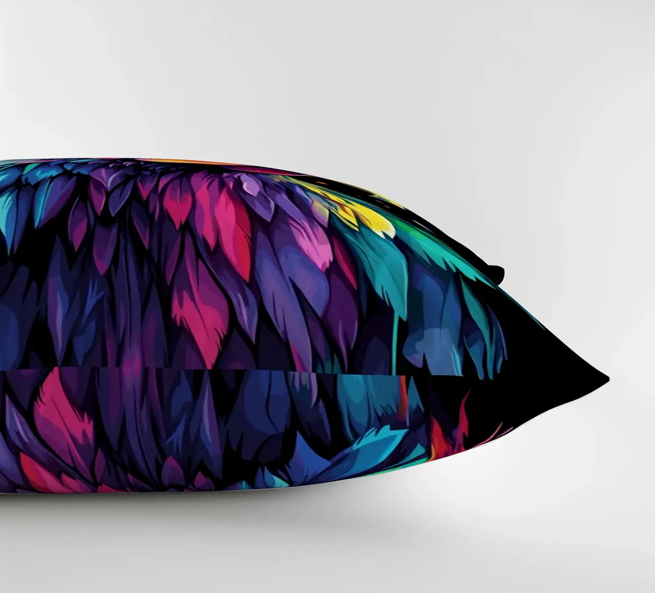 Un gallo maestoso con un'esplosione di colori cuscino da pixelbull - medieval art and more