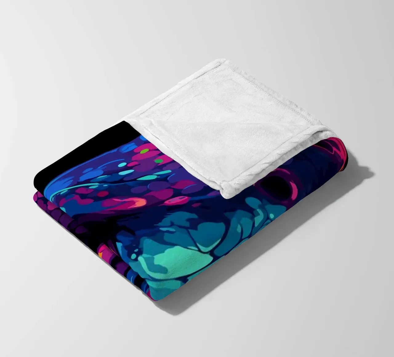 Geco variopinto con colori sgocciolanti coperta in pile da pixelbull - medieval art and more