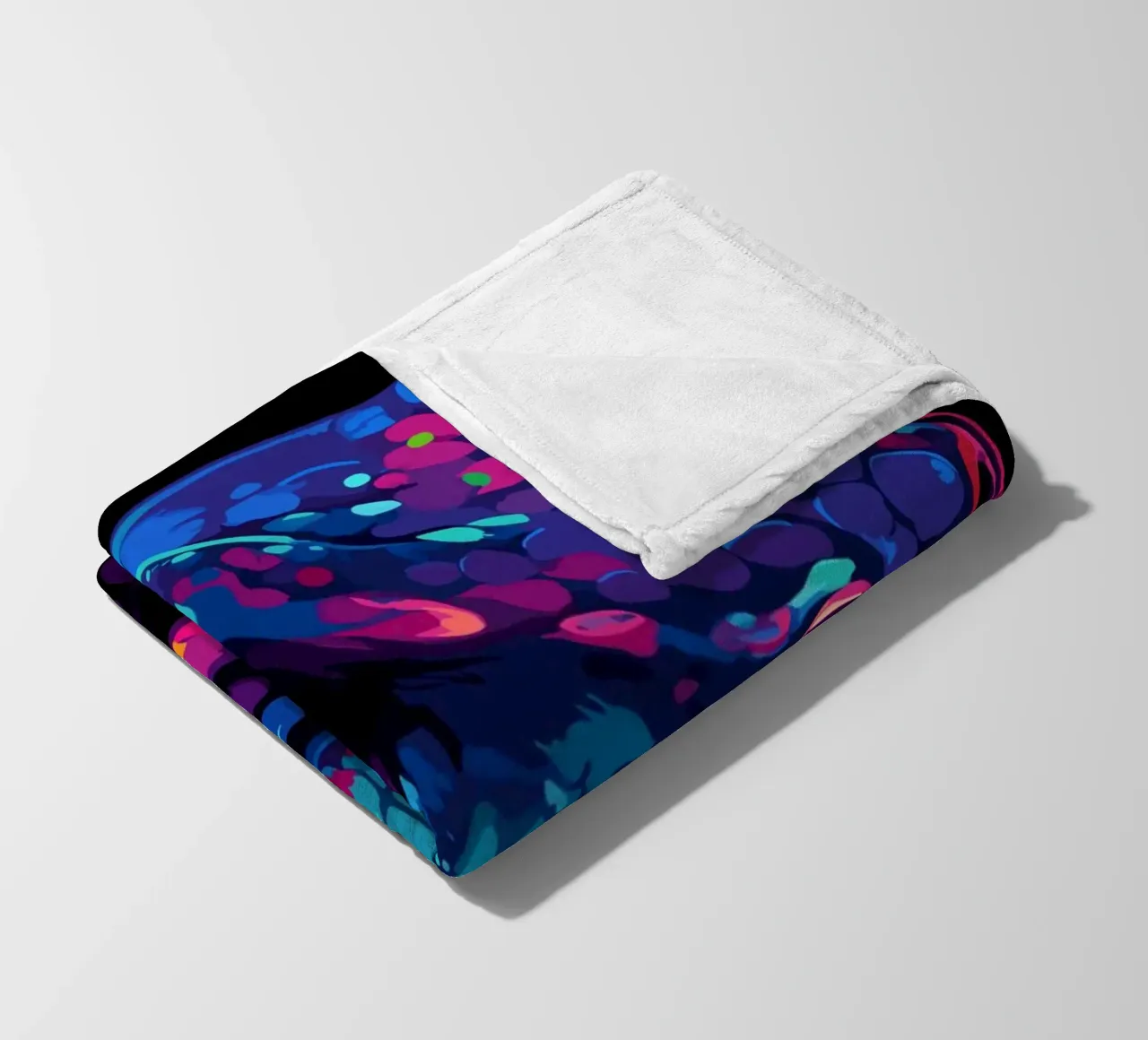 Geco variopinto con colori sgocciolanti coperta in pile da pixelbull - medieval art and more