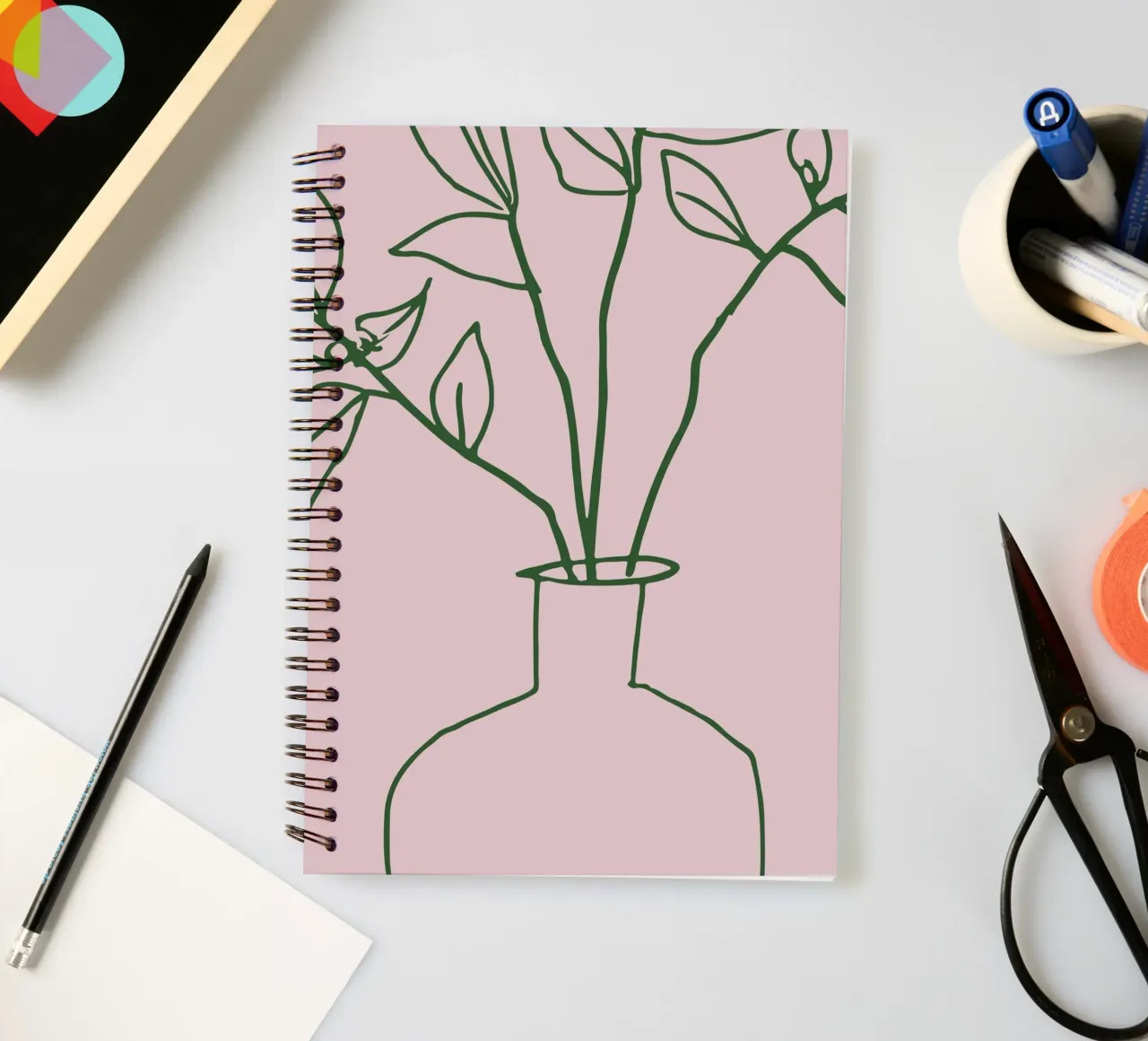 Fleur Simple No 05 spiral notebook by treechild