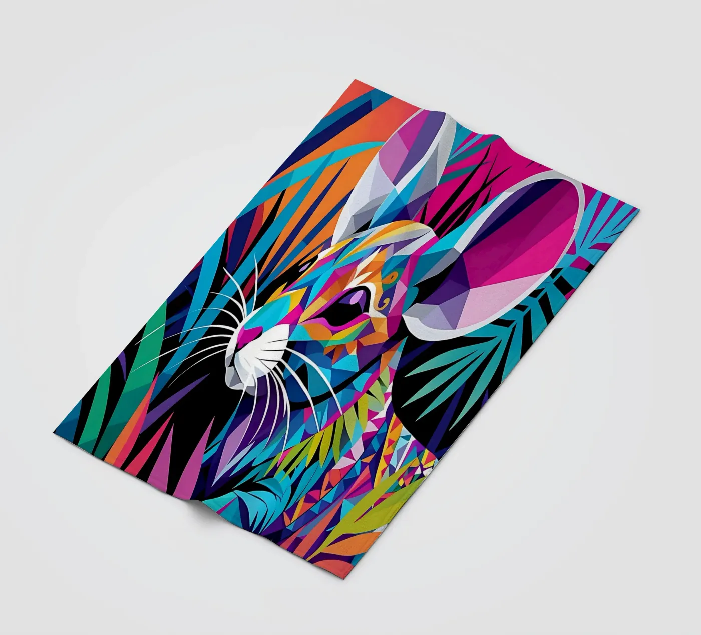 Mouse_style_E_1 fleece blanket by Tierisch bunt by LK