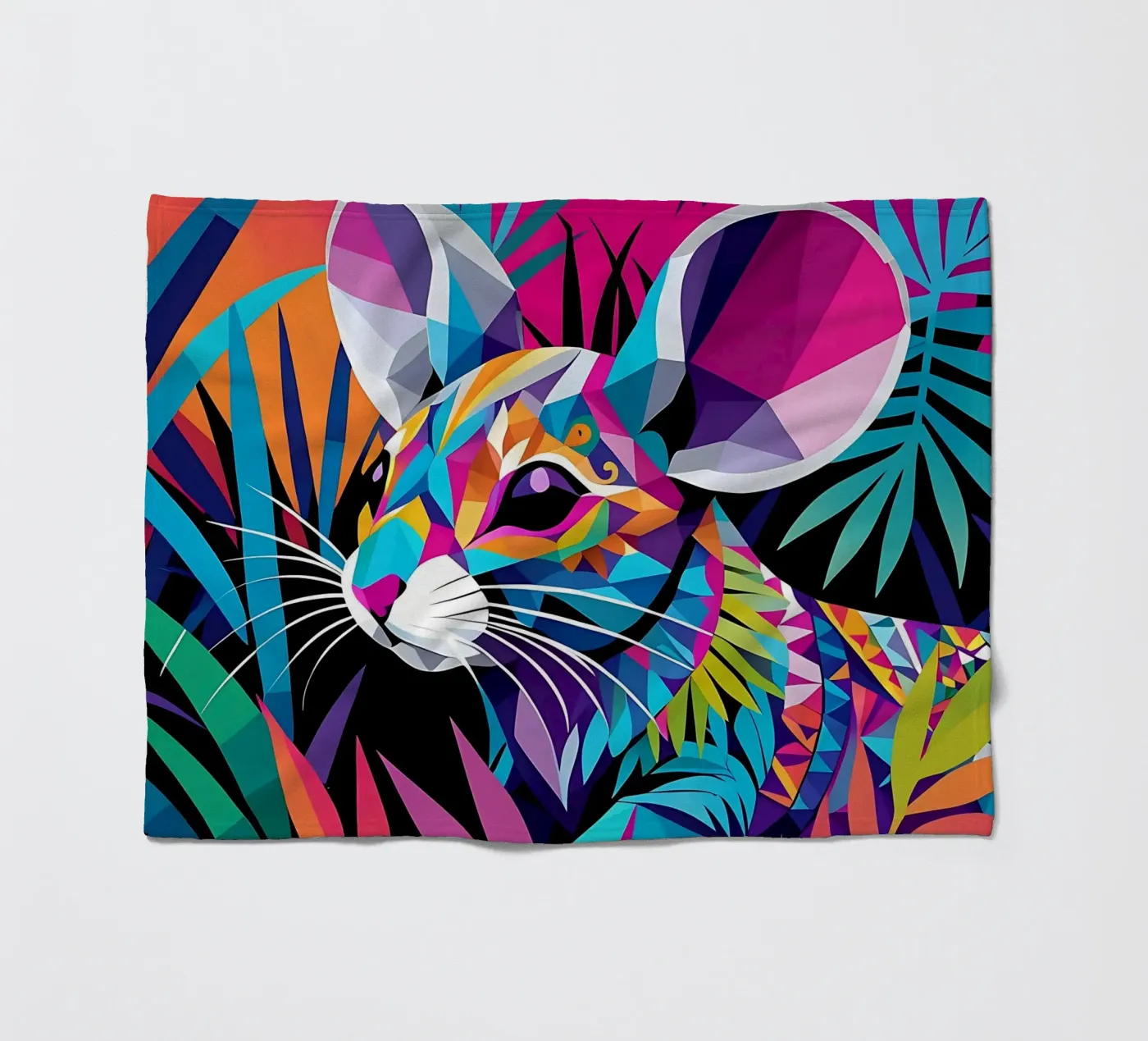 Mouse_style_E_1 fleece blanket by Tierisch bunt by LK