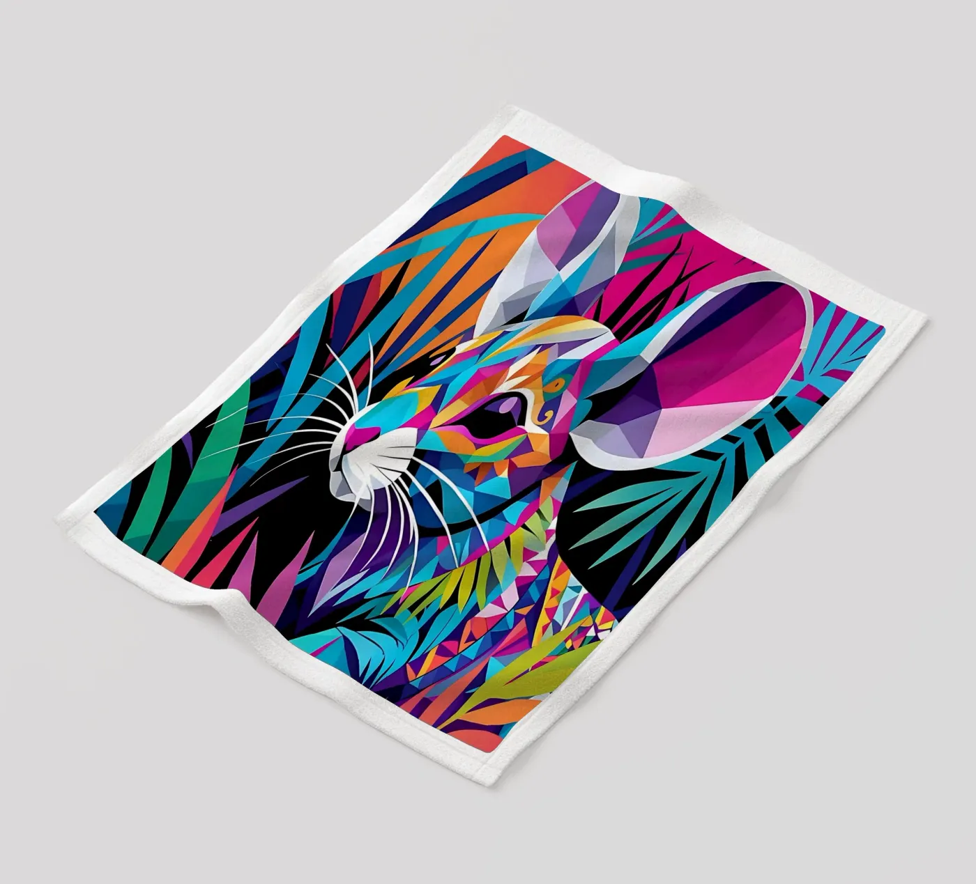 Mouse_style_E_1 fleece blanket by Tierisch bunt by LK