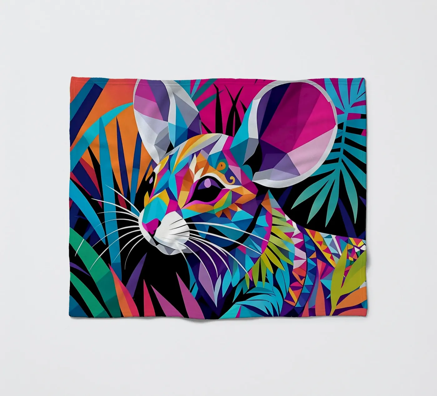 Mouse_style_E_1 fleece blanket by Tierisch bunt by LK