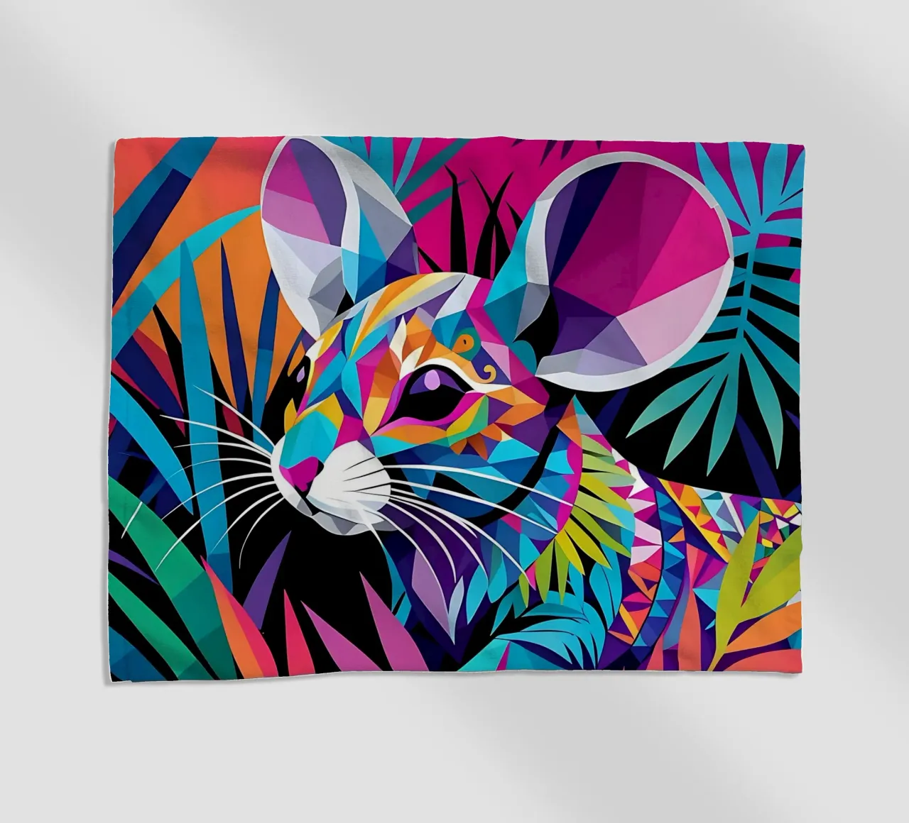 Muis_stijl_E_1 strandhanddoek van Tierisch bunt by LK