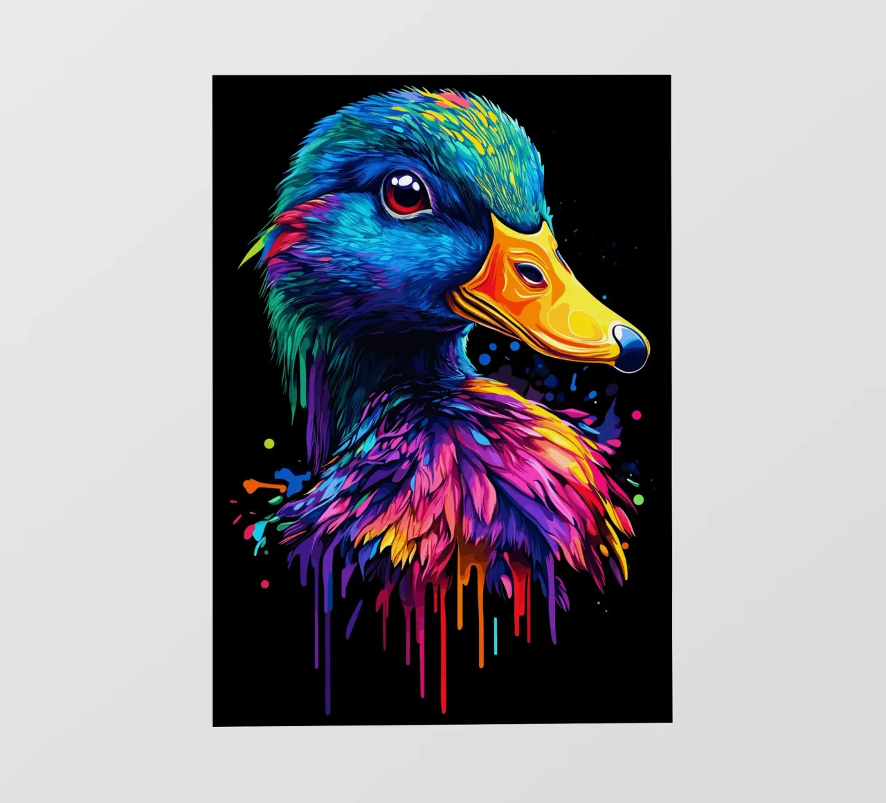 Drago colorato con piumaggio brillante telo in pvc da pixelbull - medieval art and more