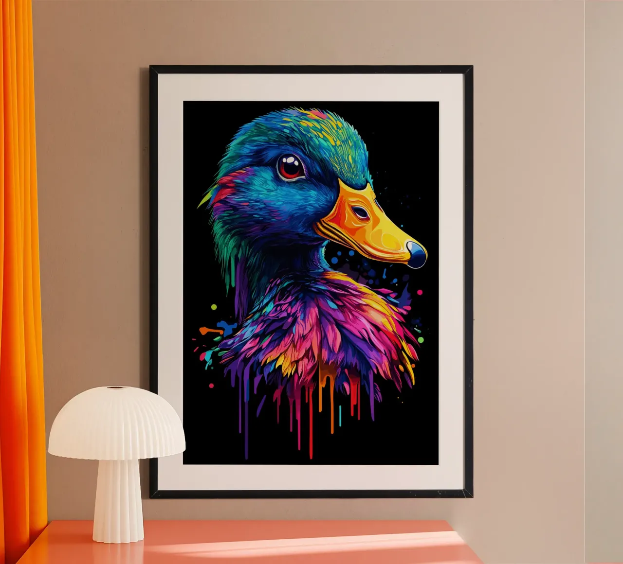 Drago colorato con piumaggio brillante poster da pixelbull - medieval art and more