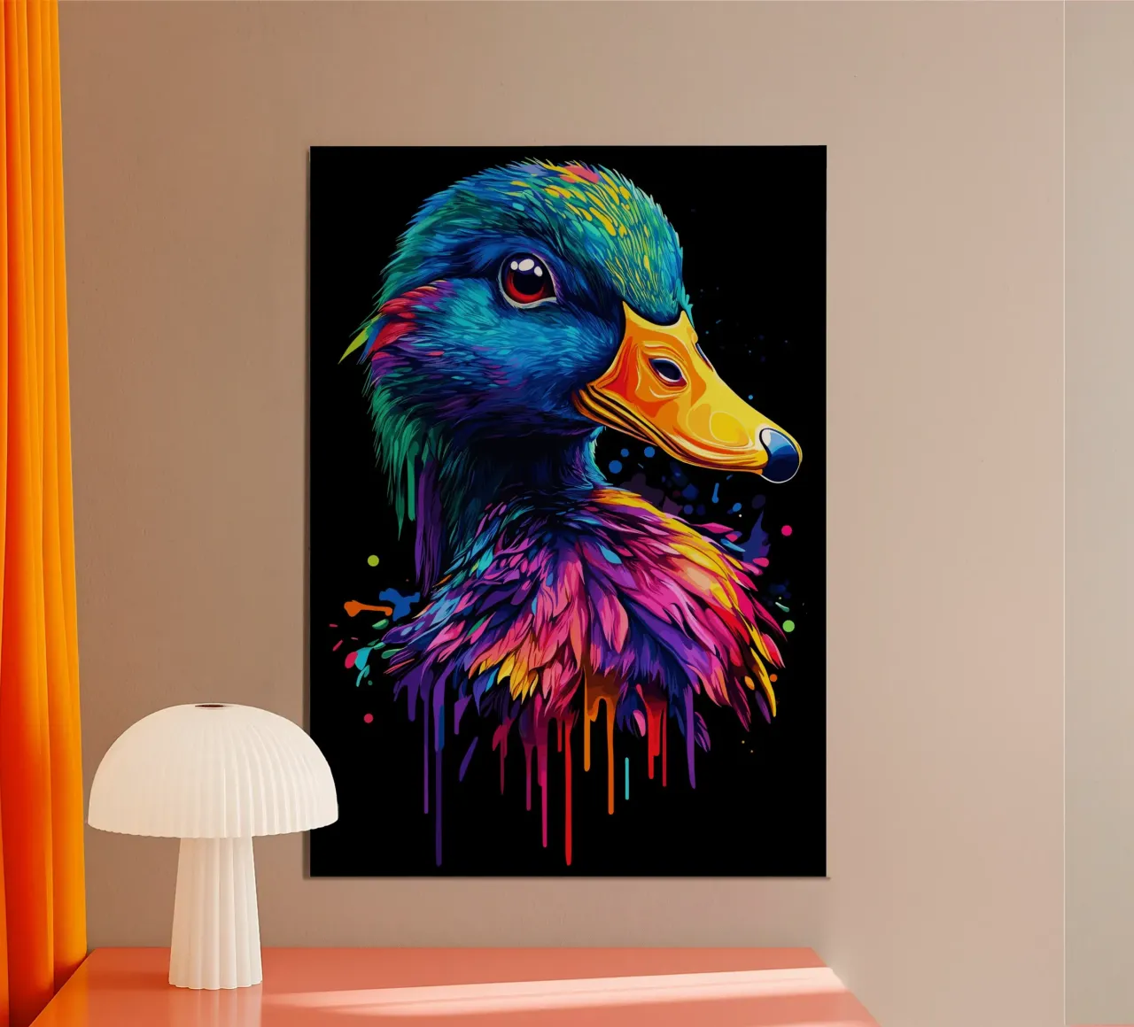 Drago colorato con piumaggio brillante poster da pixelbull - medieval art and more