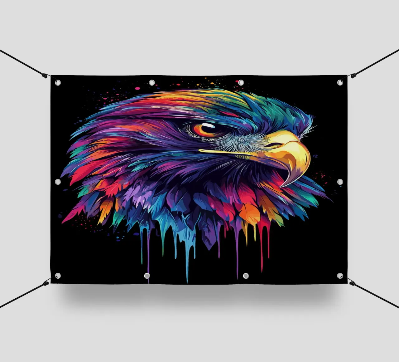 Lo sguardo maestoso del nibbio rosso telo in pvc da pixelbull - medieval art and more