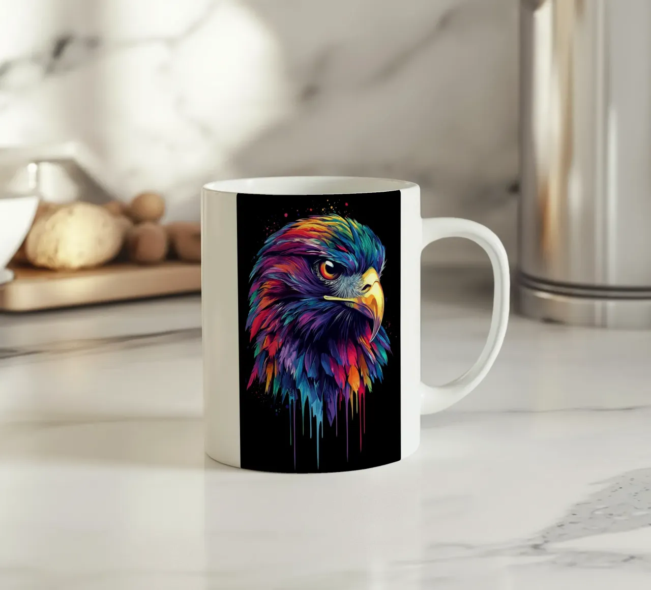 Lo sguardo maestoso del nibbio rosso tazza in ceramica da pixelbull - medieval art and more