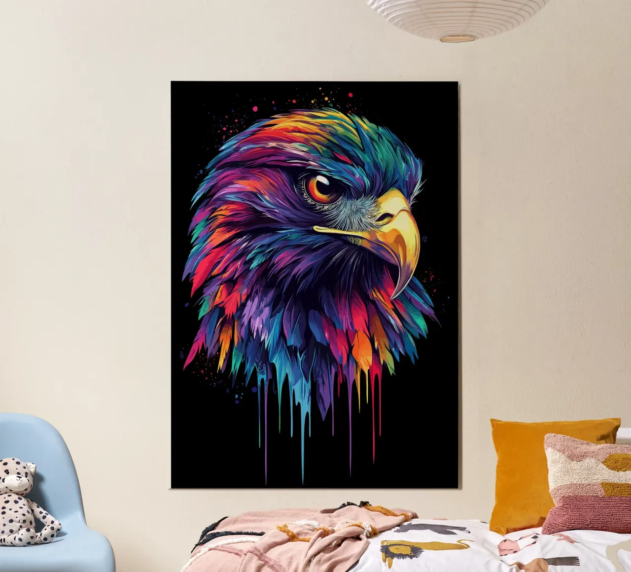 Lo sguardo maestoso del nibbio rosso alluminio dibond da pixelbull - medieval art and more