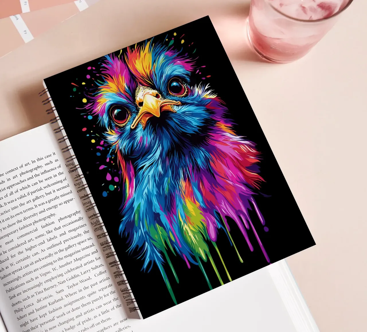 Colourful view of a partridge spiral notebook by pixelbull - medieval art and more