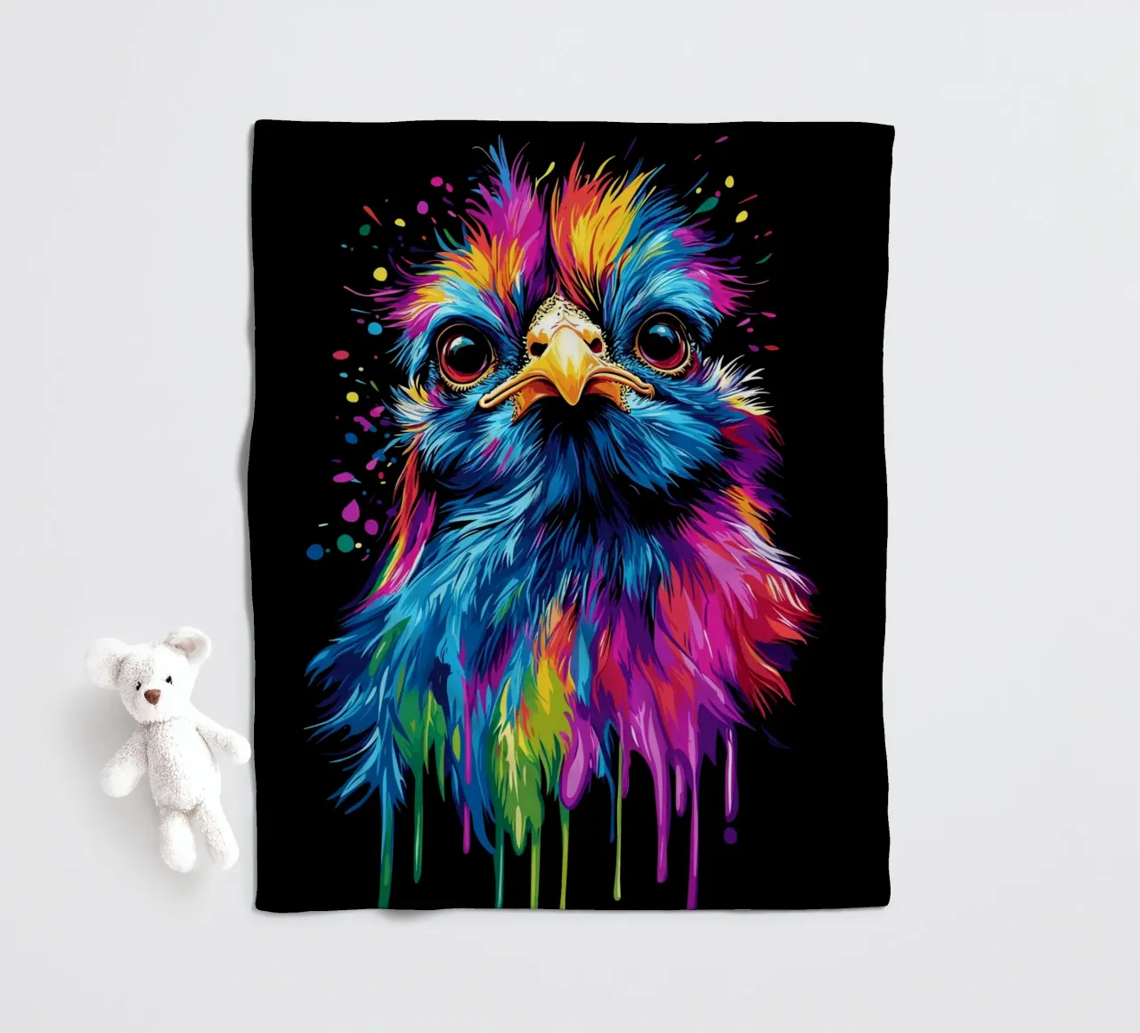 Colourful view of a partridge fleece blanket by pixelbull - medieval art and more