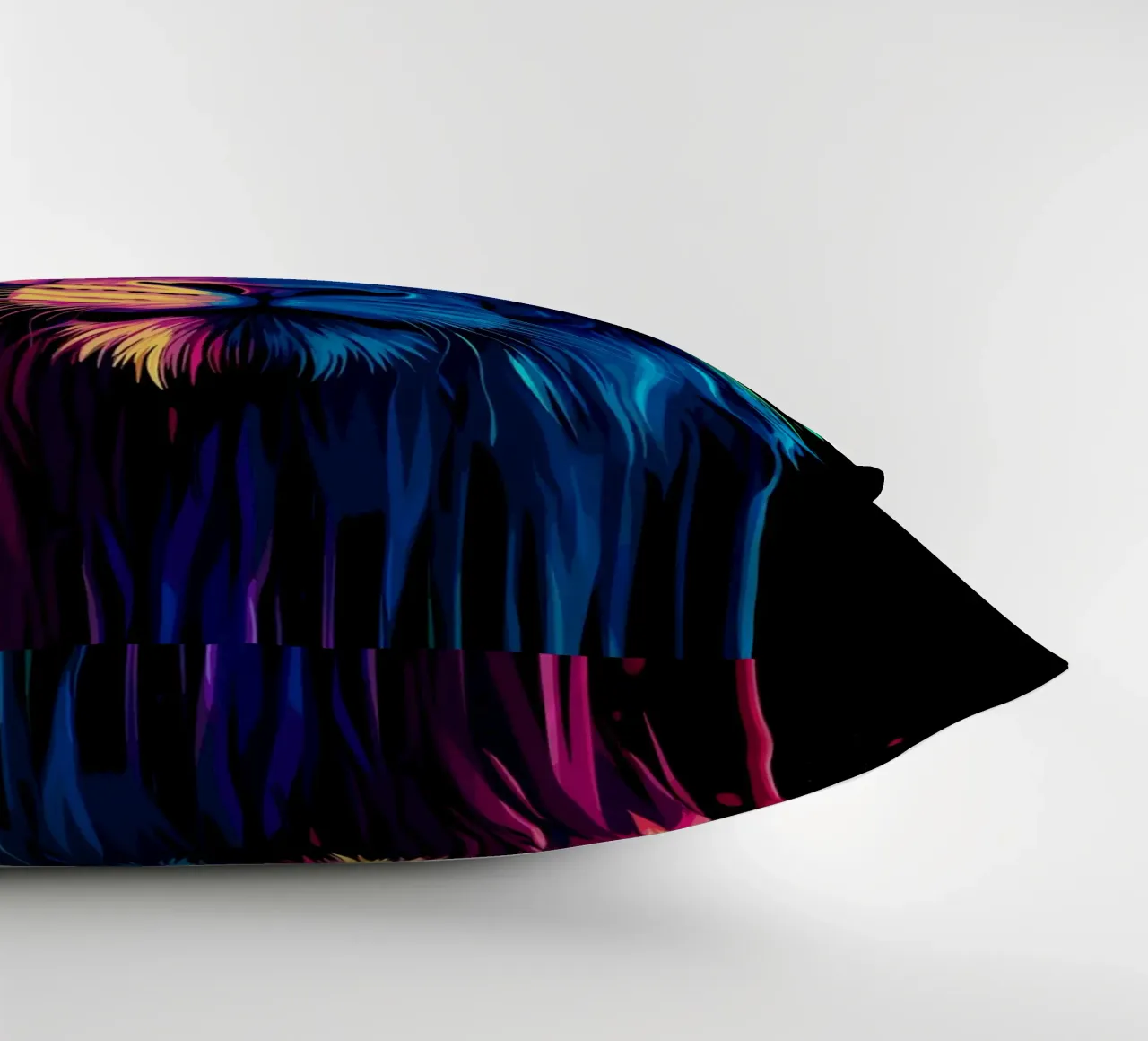 Maestoso leone con i colori dell'arcobaleno cuscino da pixelbull - medieval art and more