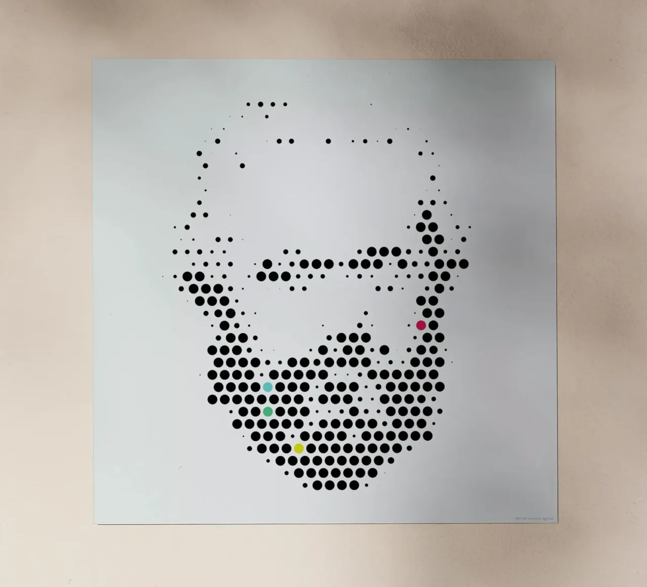 Karl Marx in Dots pellicola backlit da The Sound of Applause