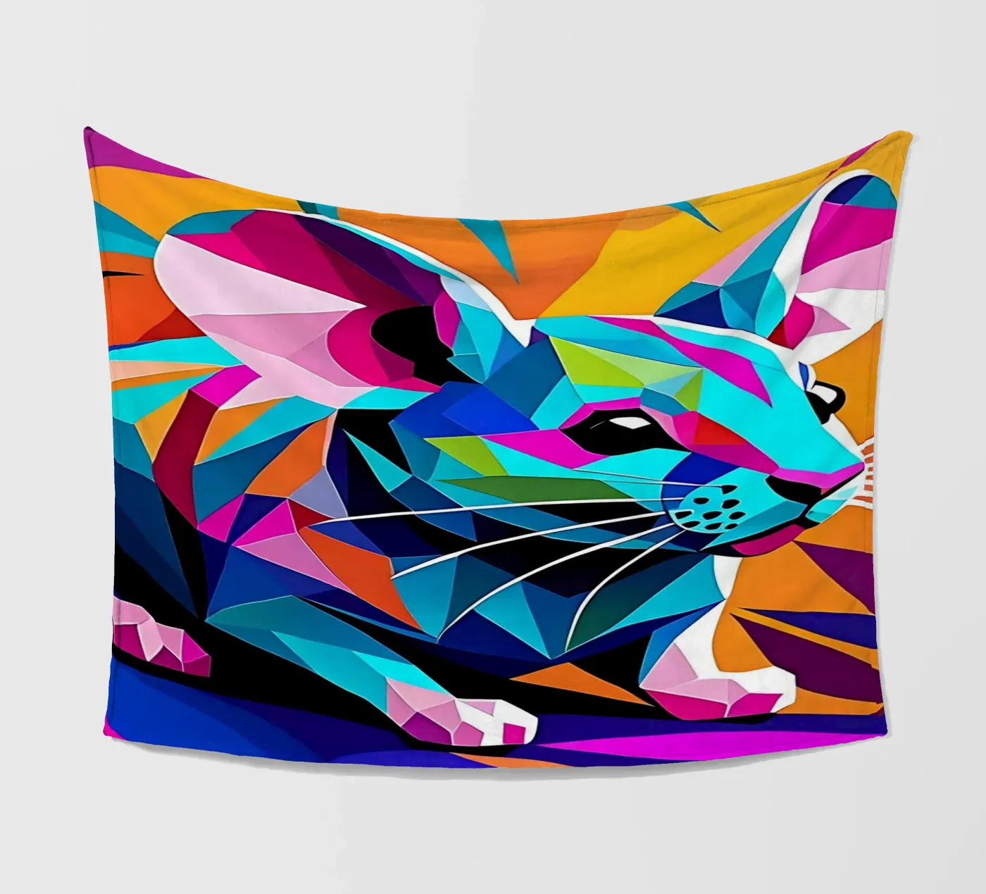 Mouse_style_E_2 fleecedeken van Tierisch bunt by LK