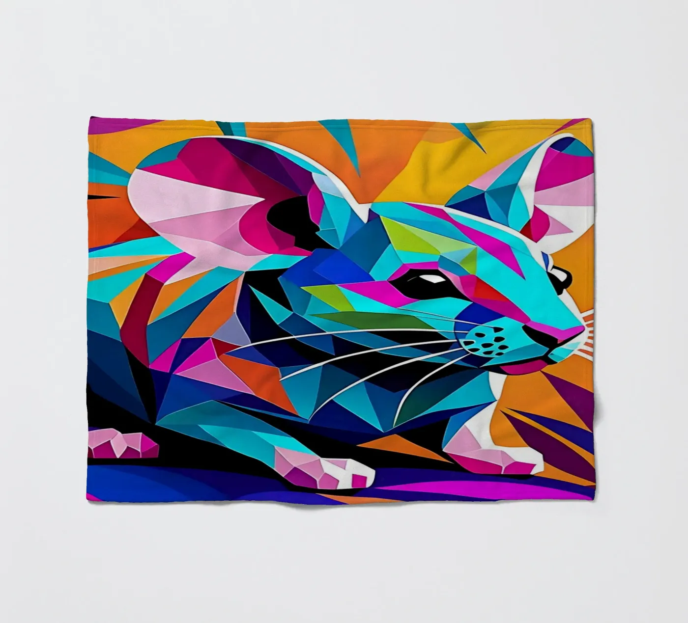 Mouse_style_E_2 fleecedeken van Tierisch bunt by LK