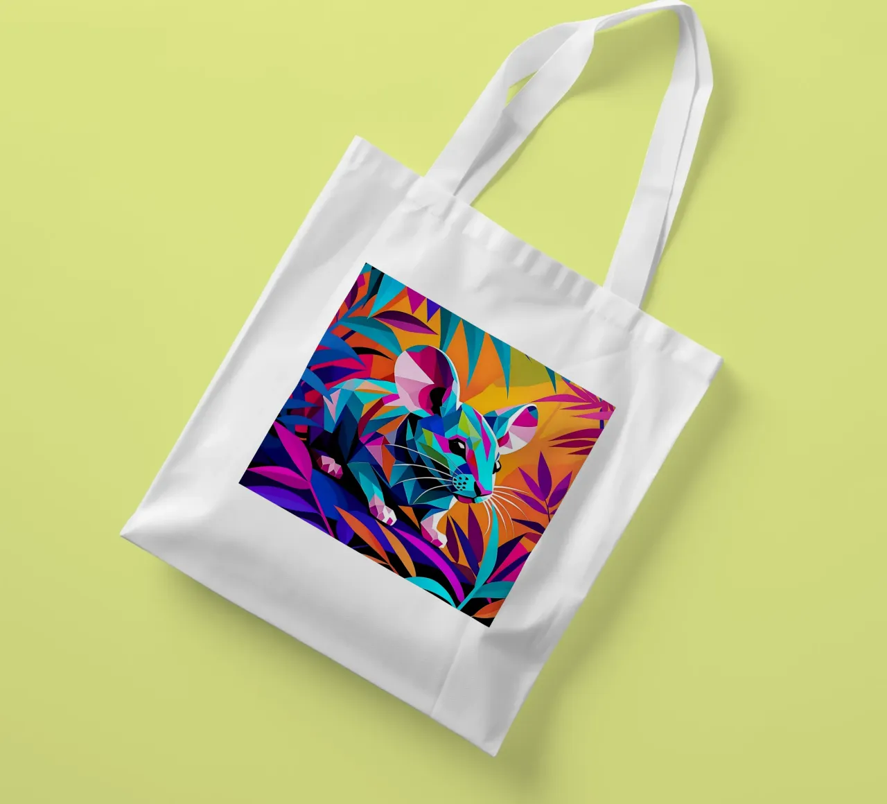 Stile_mouse_E_2 borsa in juta da Tierisch bunt by LK