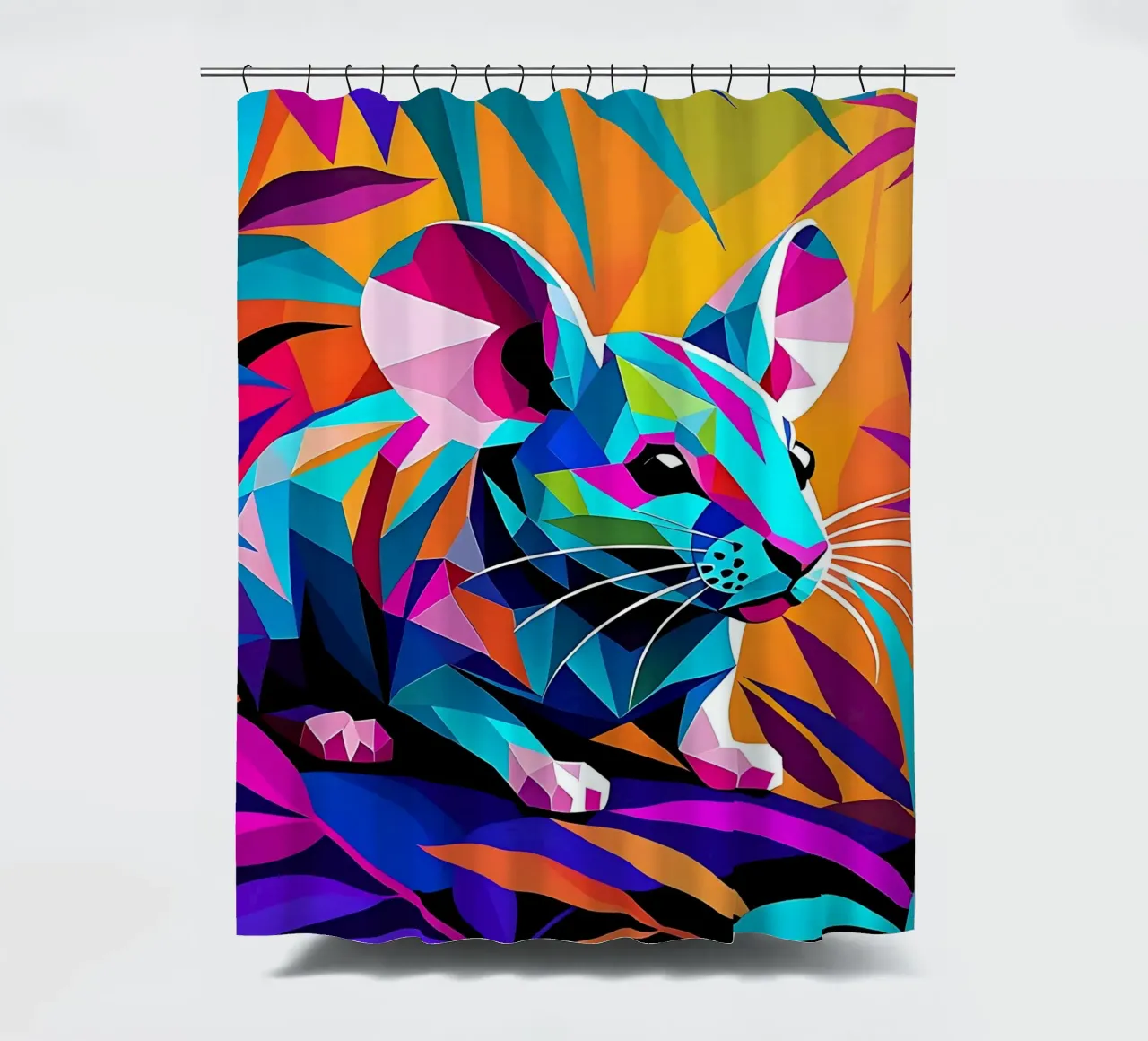 Stile_mouse_E_2 tenda da doccia da Tierisch bunt by LK