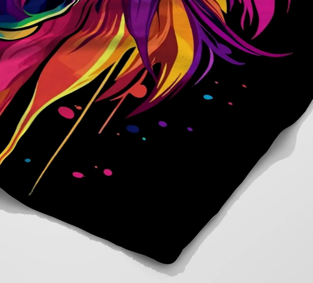 Ritratto di cavallo colorato con sfumatura di colore coperta in pile da pixelbull - medieval art and more