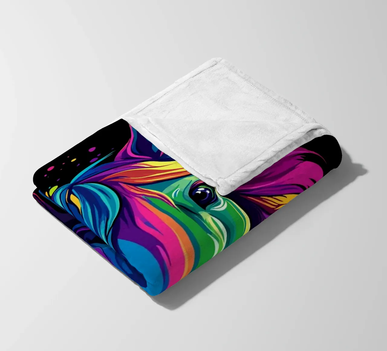 Ritratto di cavallo colorato con sfumatura di colore coperta in pile da pixelbull - medieval art and more