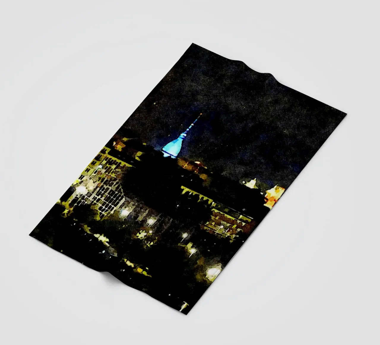 Torino di notte coperta in pile da Massimo Frascogna