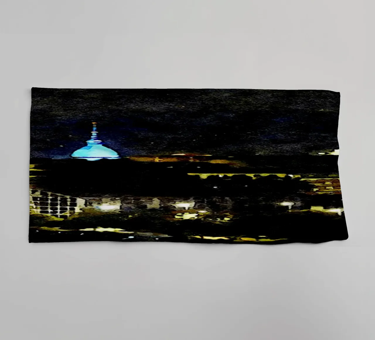 Torino di notte asciugamano da bagno da Massimo Frascogna