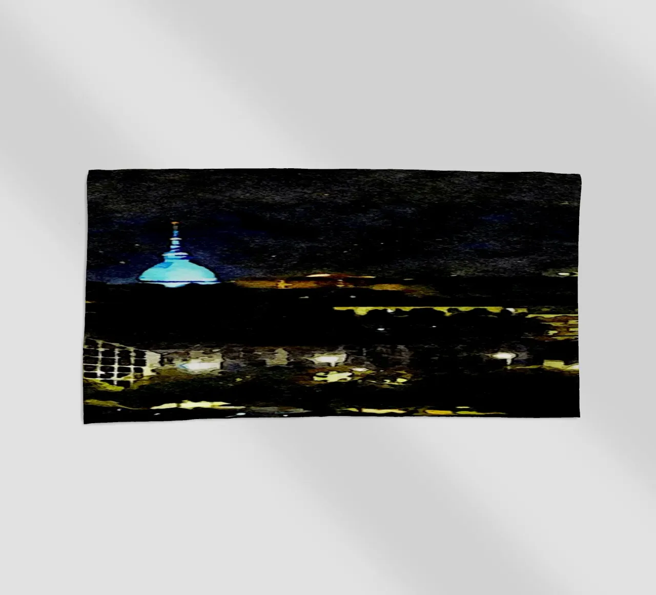Torino di notte telo mare da Massimo Frascogna