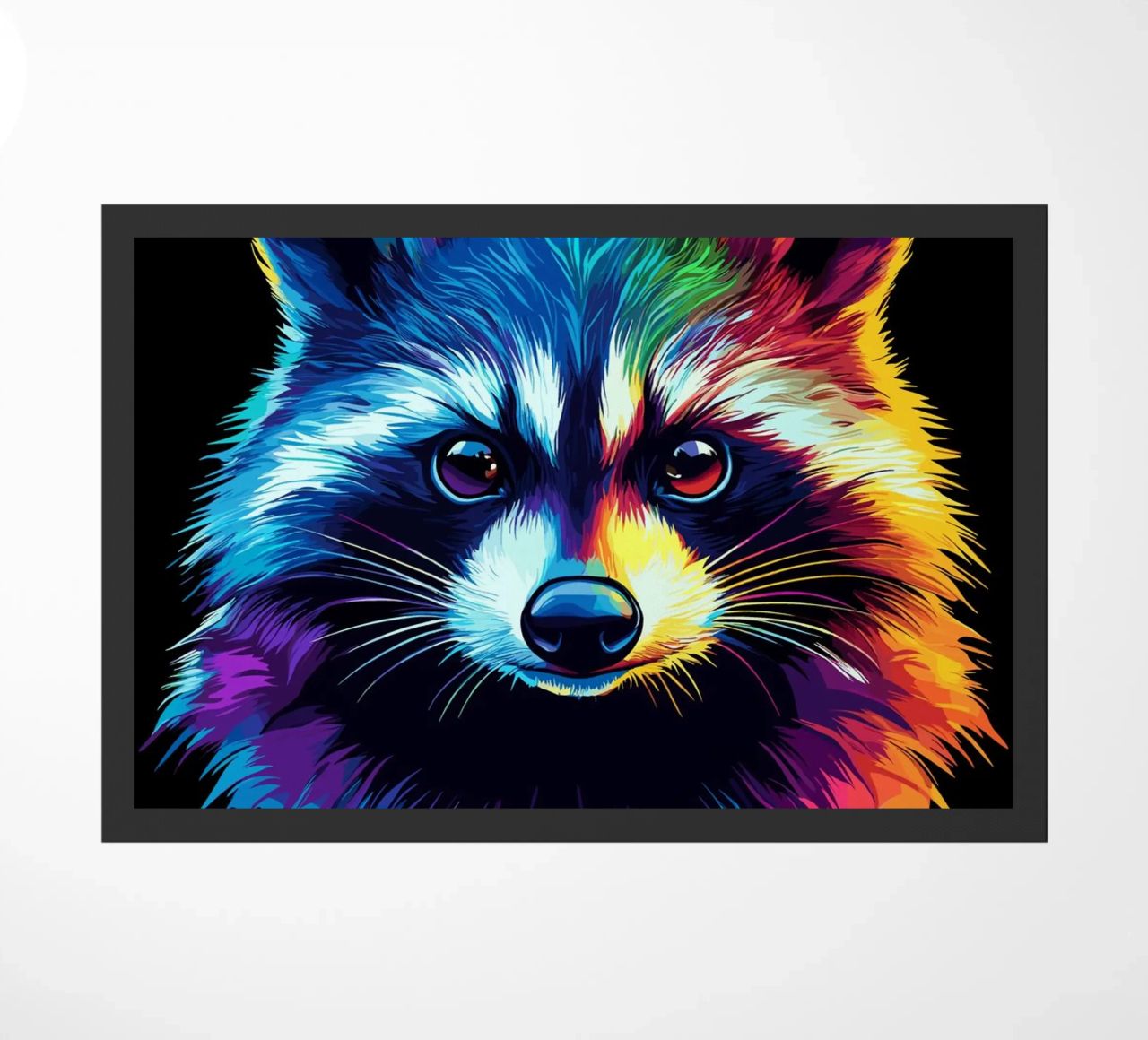 Procione nei colori dell'arcobaleno con sfumatura di colore zerbino da pixelbull - medieval art and more