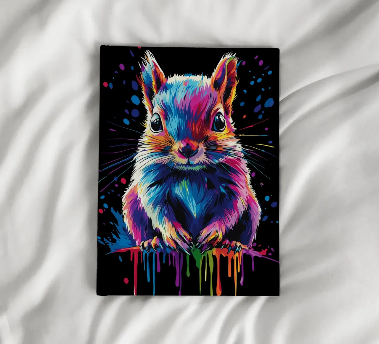 Écureuil coloré avec effet de dégradé carnet de notes de pixelbull - medieval art and more