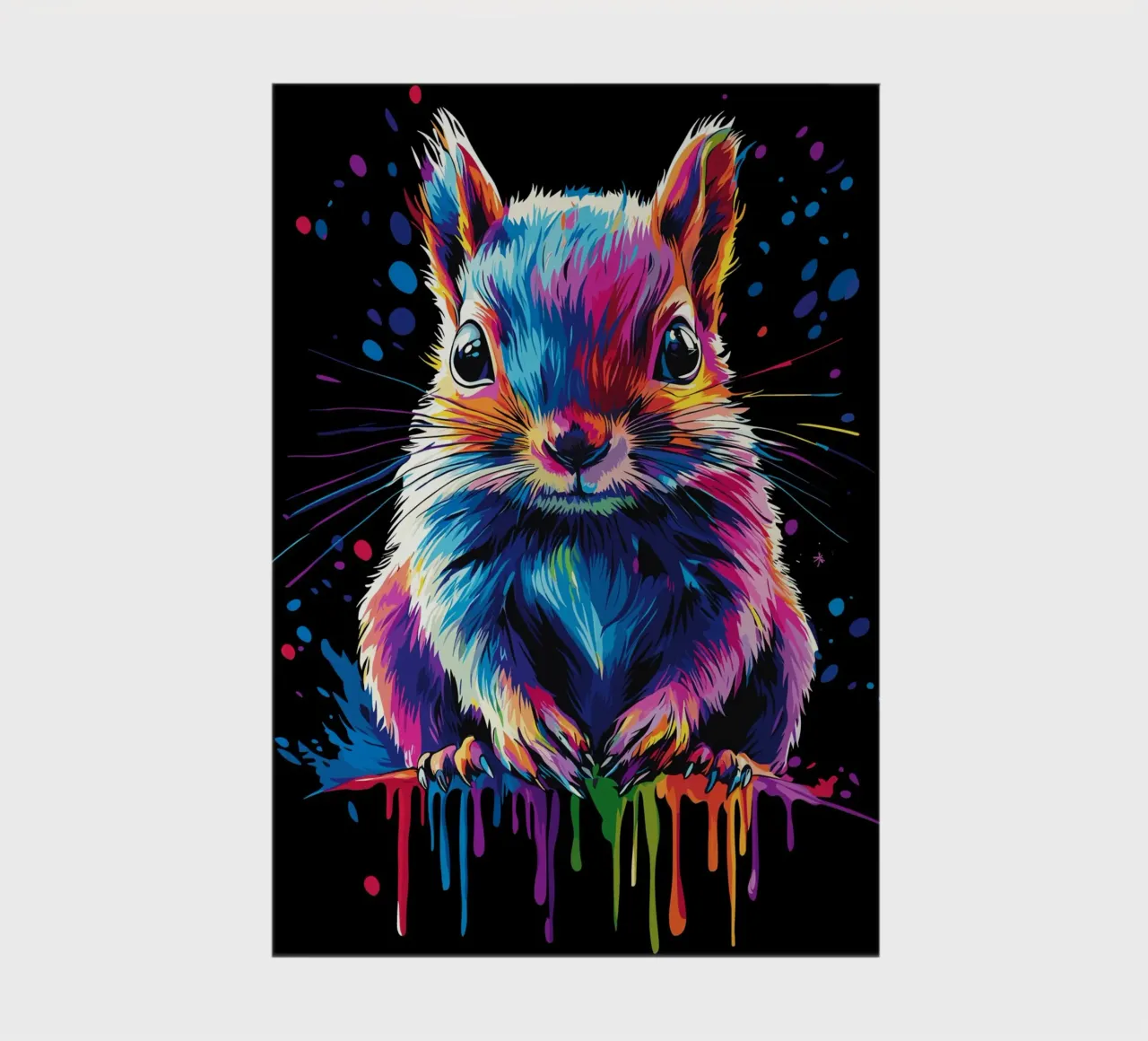 Écureuil coloré avec effet de dégradé carnet de notes de pixelbull - medieval art and more