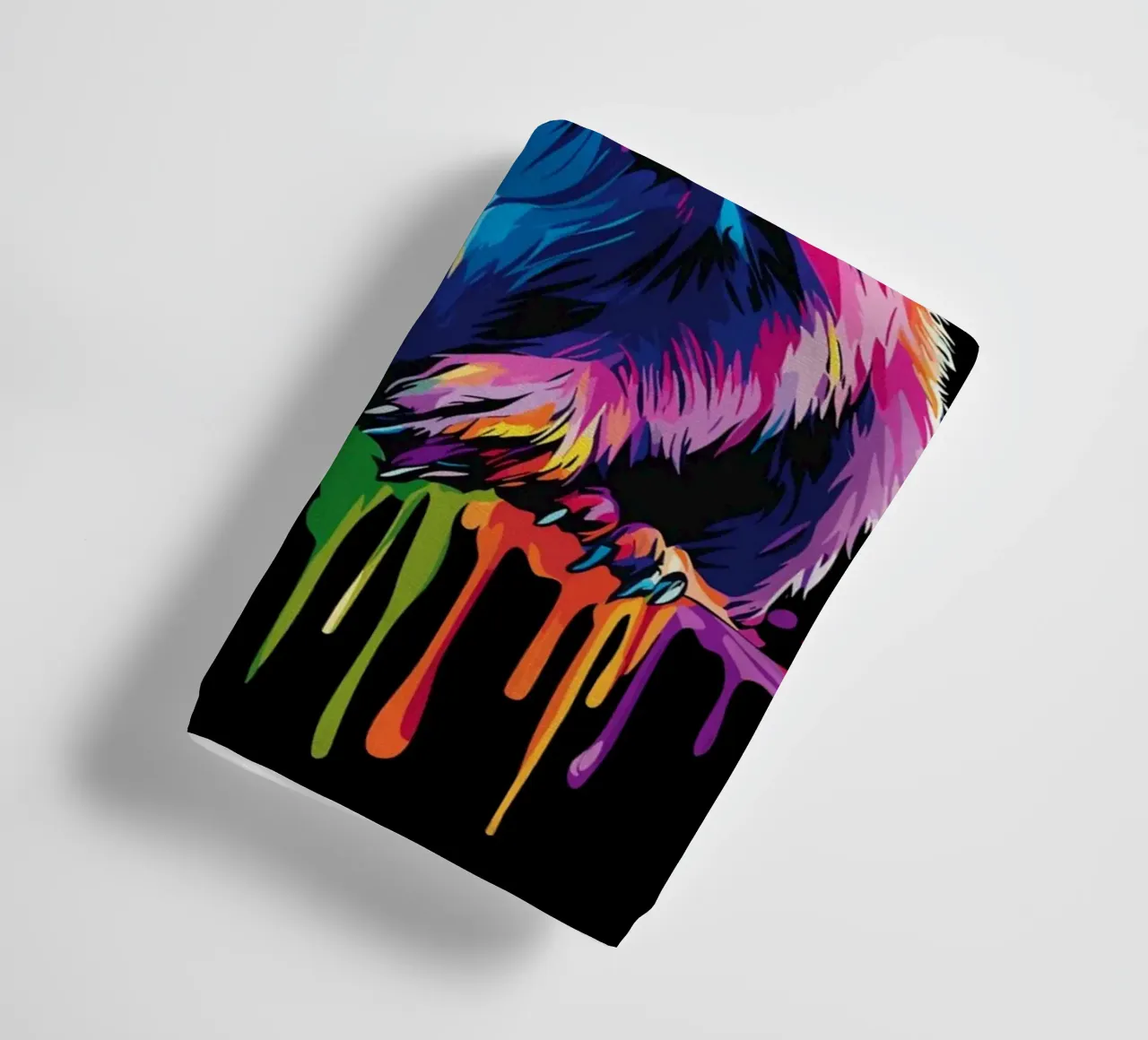 Kleurrijke eekhoorn met kleurverloopeffect badhanddoek van pixelbull - medieval art and more