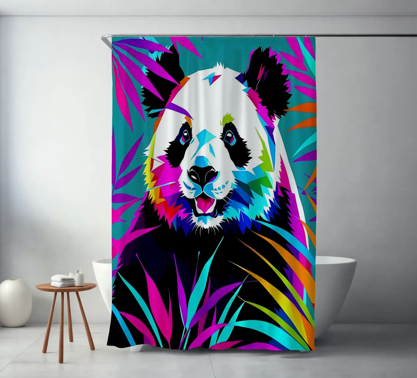 Panda_Stil_E_1 Duschvorhang von Tierisch bunt by LK